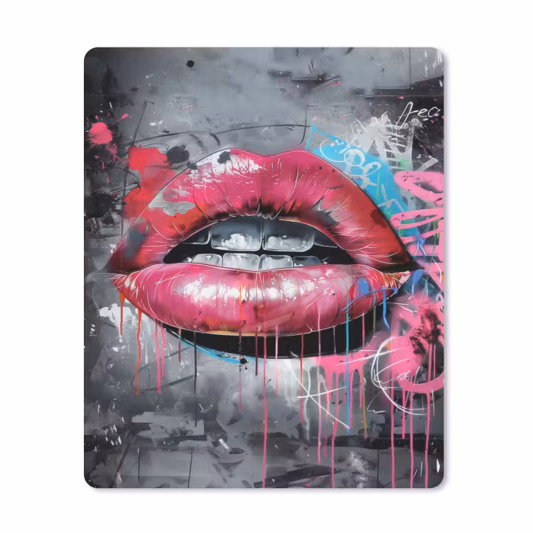 Muismat - Lippen - Felroze - Graffiti - Verfstrepen — 1