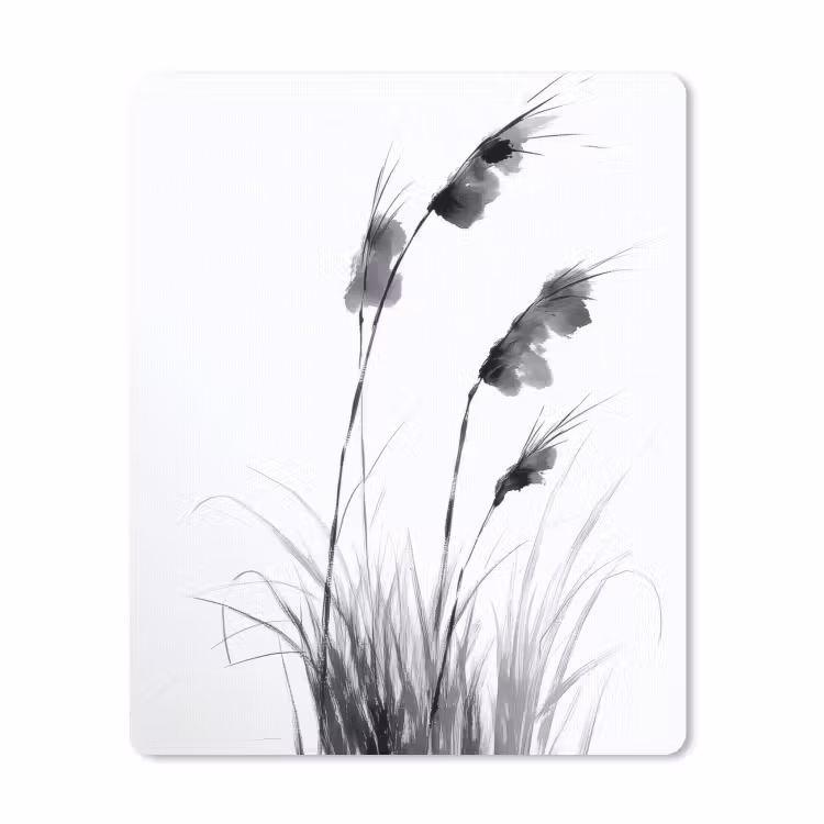 Muismat - Minimalistisch - Stelen - Wit — 1