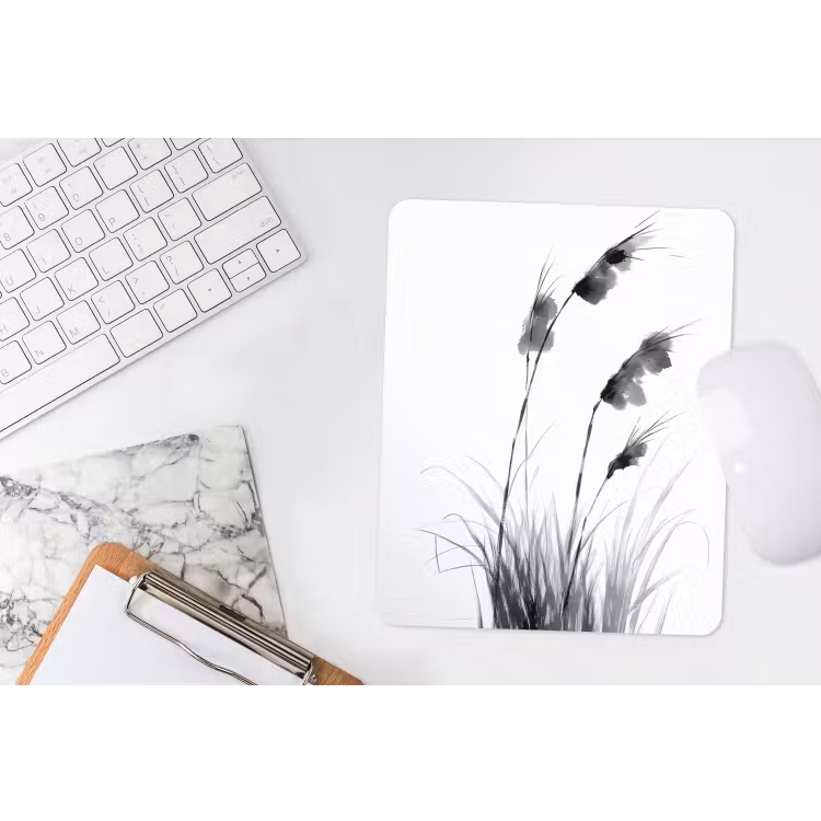 Muismat - Minimalistisch - Stelen - Wit — 4