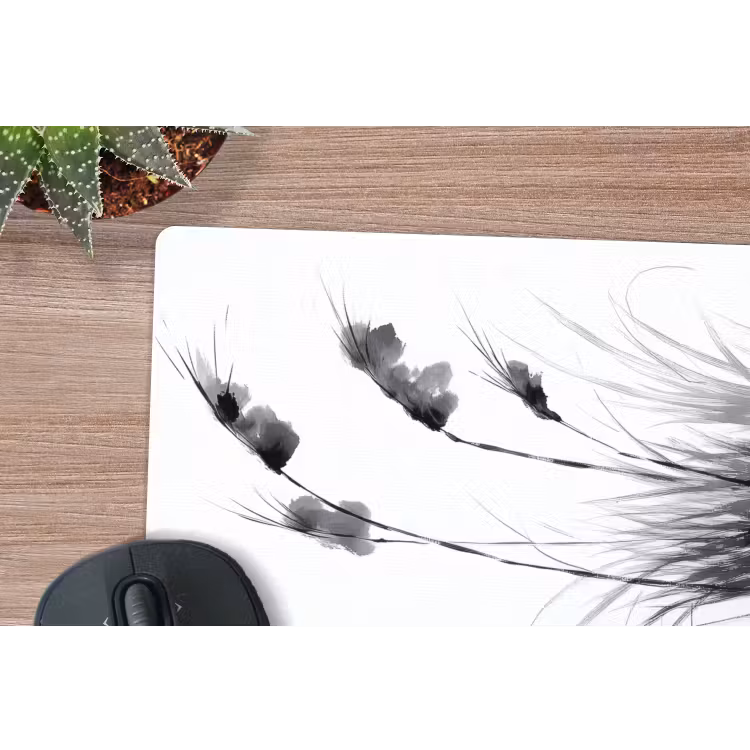 Muismat - Minimalistisch - Stelen - Wit — 5
