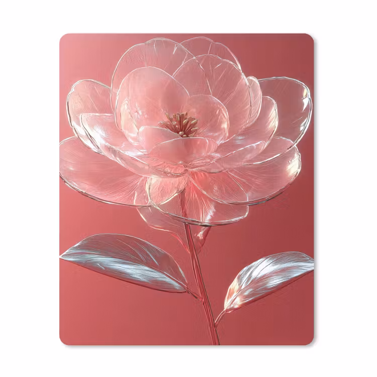 Muismat - Sierlijk - Bloem - Roze - Glazen — 1