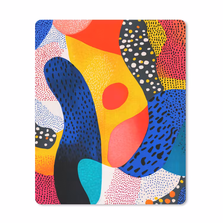 Muismat - Vormen - Abstract - Stippels - Blauw — 1