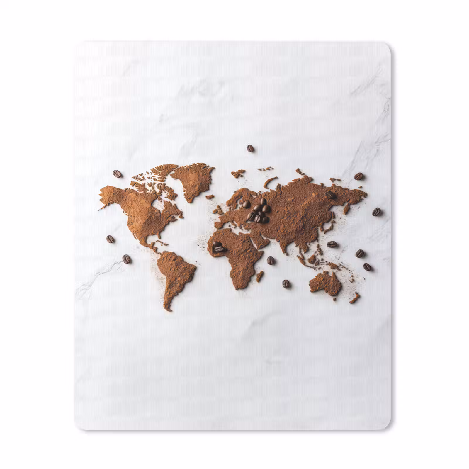 Muismat - Wereldkaart - Koffie - Marmer — 1