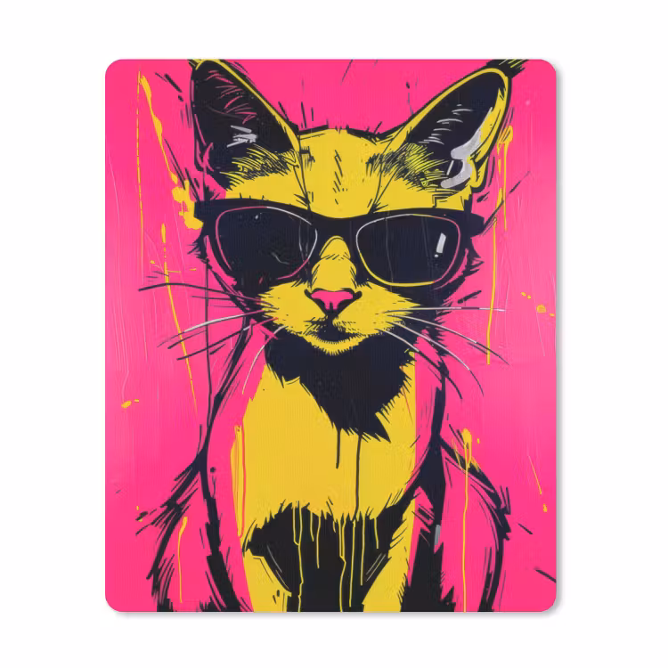 Muismat - Kat - Art - Zonnebril - Roze — 1