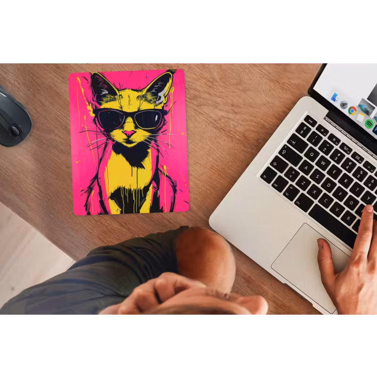 Muismat - Kat - Art - Zonnebril - Roze — 2