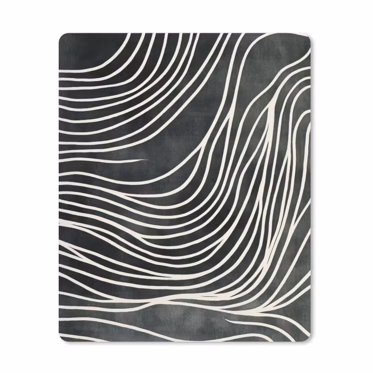 Muismat - Lijnen - Patroon - Abstract - Wit — 1