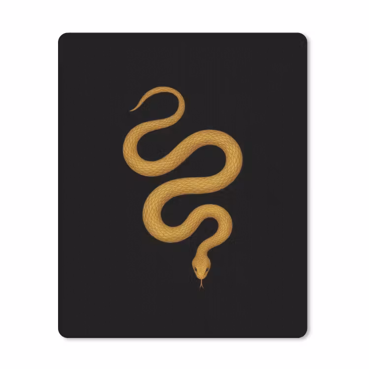 Muismat - Slang - Minimalistisch - Goud — 1