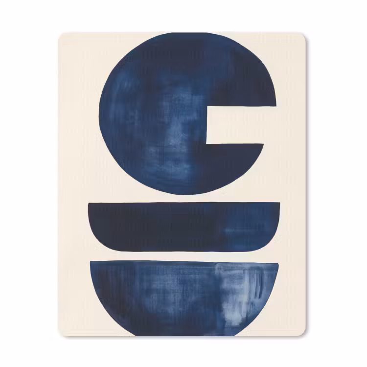 Muismat - Vormen - Blauw - Abstract — 1