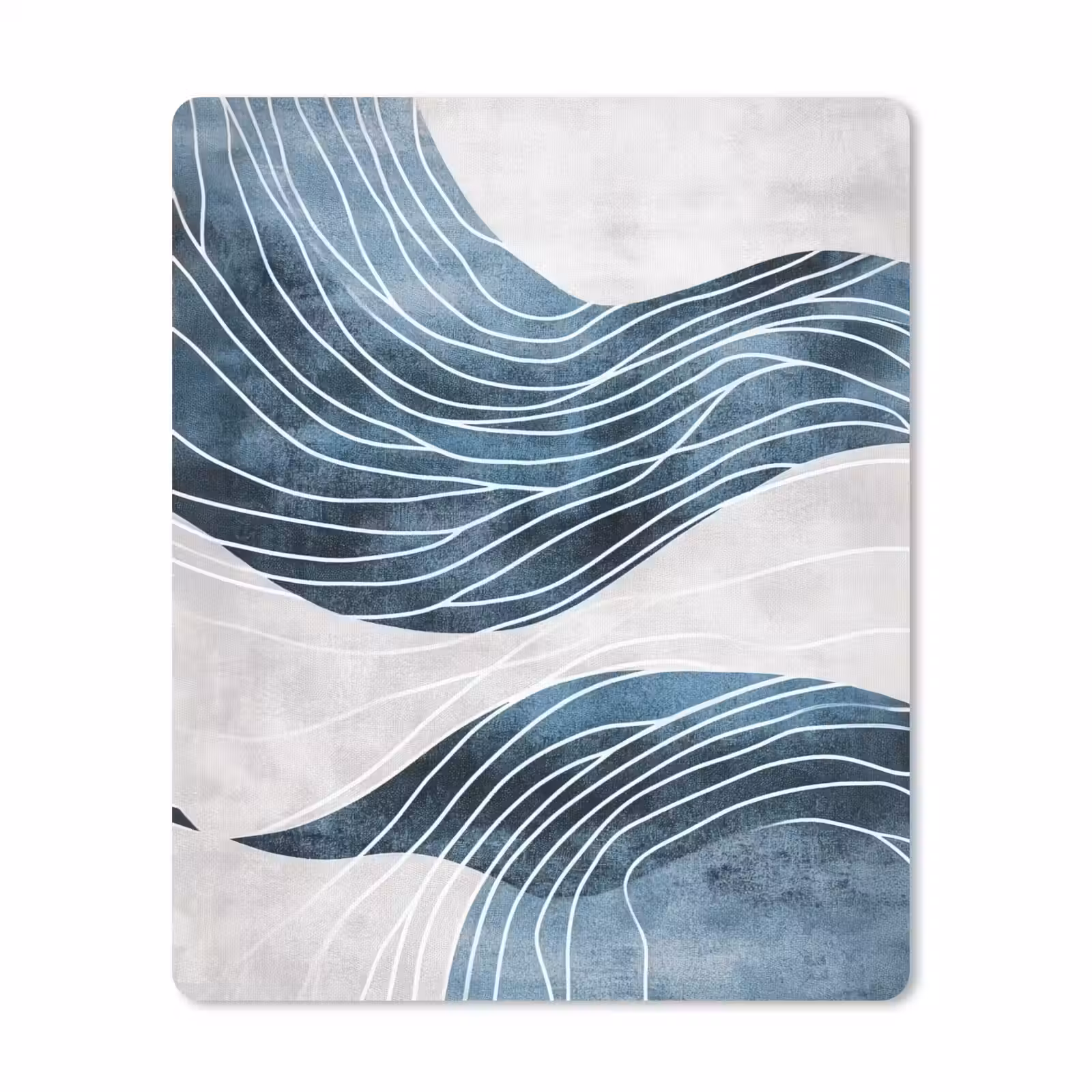 Muismat - Lijnen - Golven - Abstract - Blauw — 1