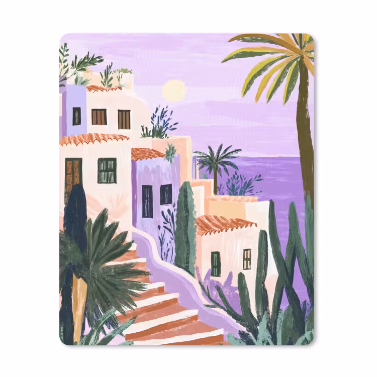 Muismat - Huizen - Minimalistisch - Palmbomen - Kust — 1