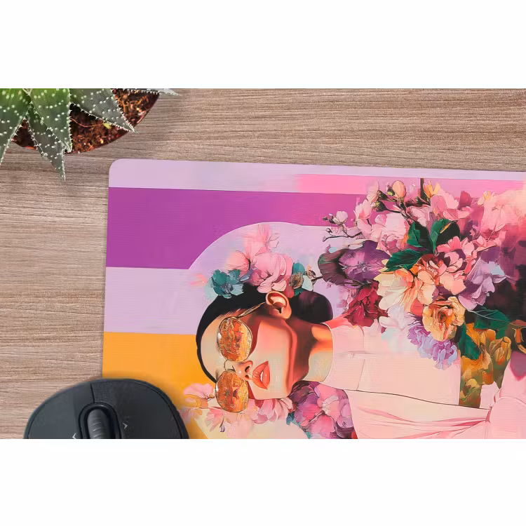 Muismat - Portret - Vrouw - Abstract - Bloemen — 5