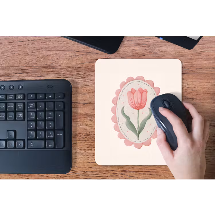 Muismat - Tulp - Lijst - Ovaal - Illustratie — 3