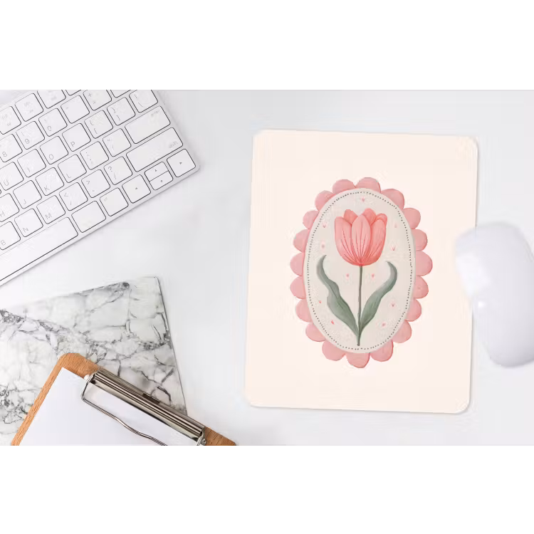 Muismat - Tulp - Lijst - Ovaal - Illustratie — 4