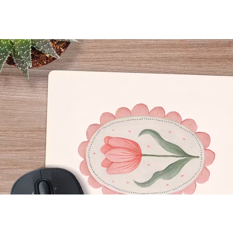 Muismat - Tulp - Lijst - Ovaal - Illustratie — 5