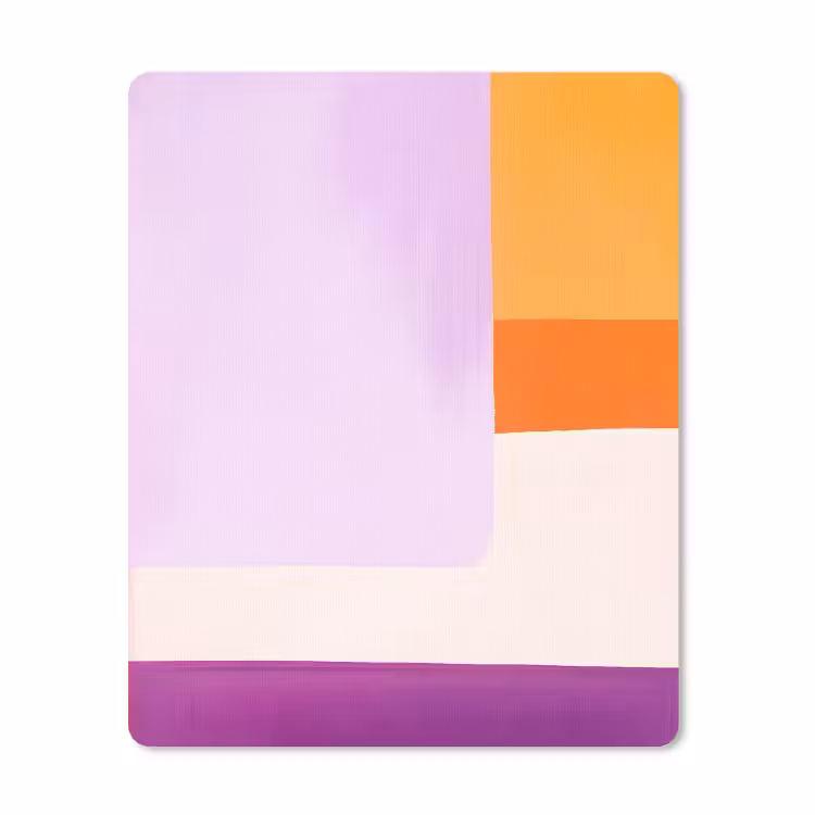 Muismat - Vlakken - Abstract - Rechthoekig - Oranje — 1