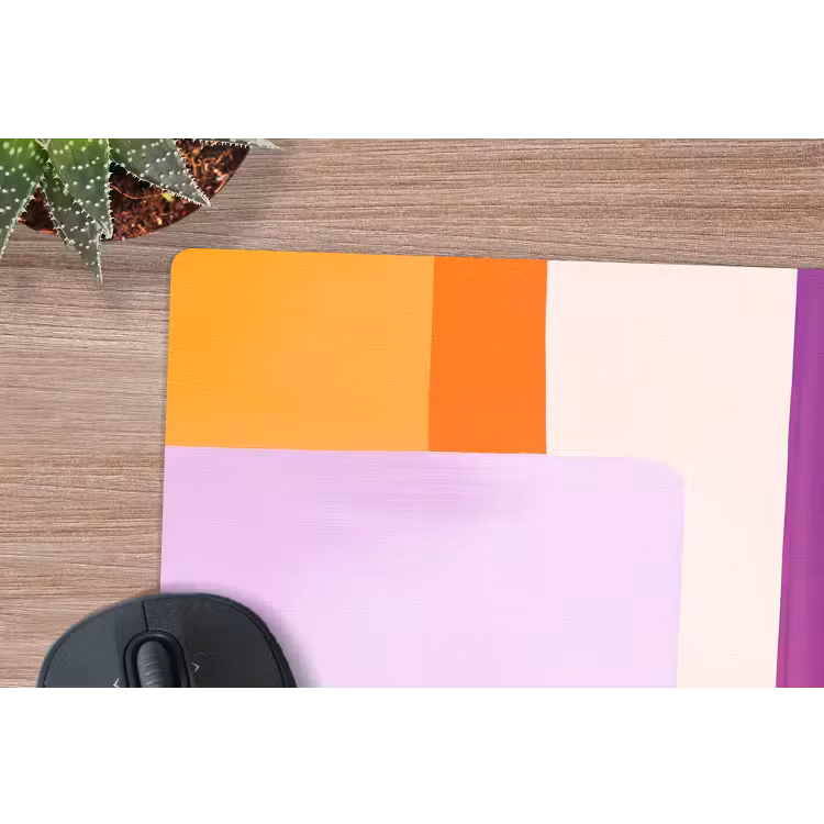 Muismat - Vlakken - Abstract - Rechthoekig - Oranje — 5