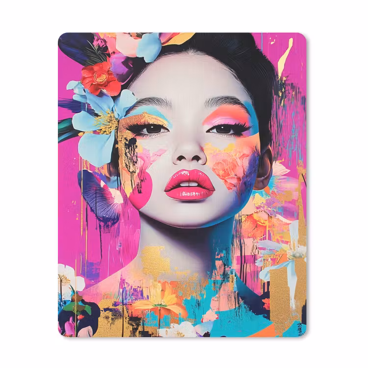 Muismat - Vrouw - Portret - Abstract - Paars — 1