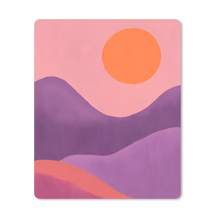 Muismat - Zon - Heuvels - Paars - Abstract — 1