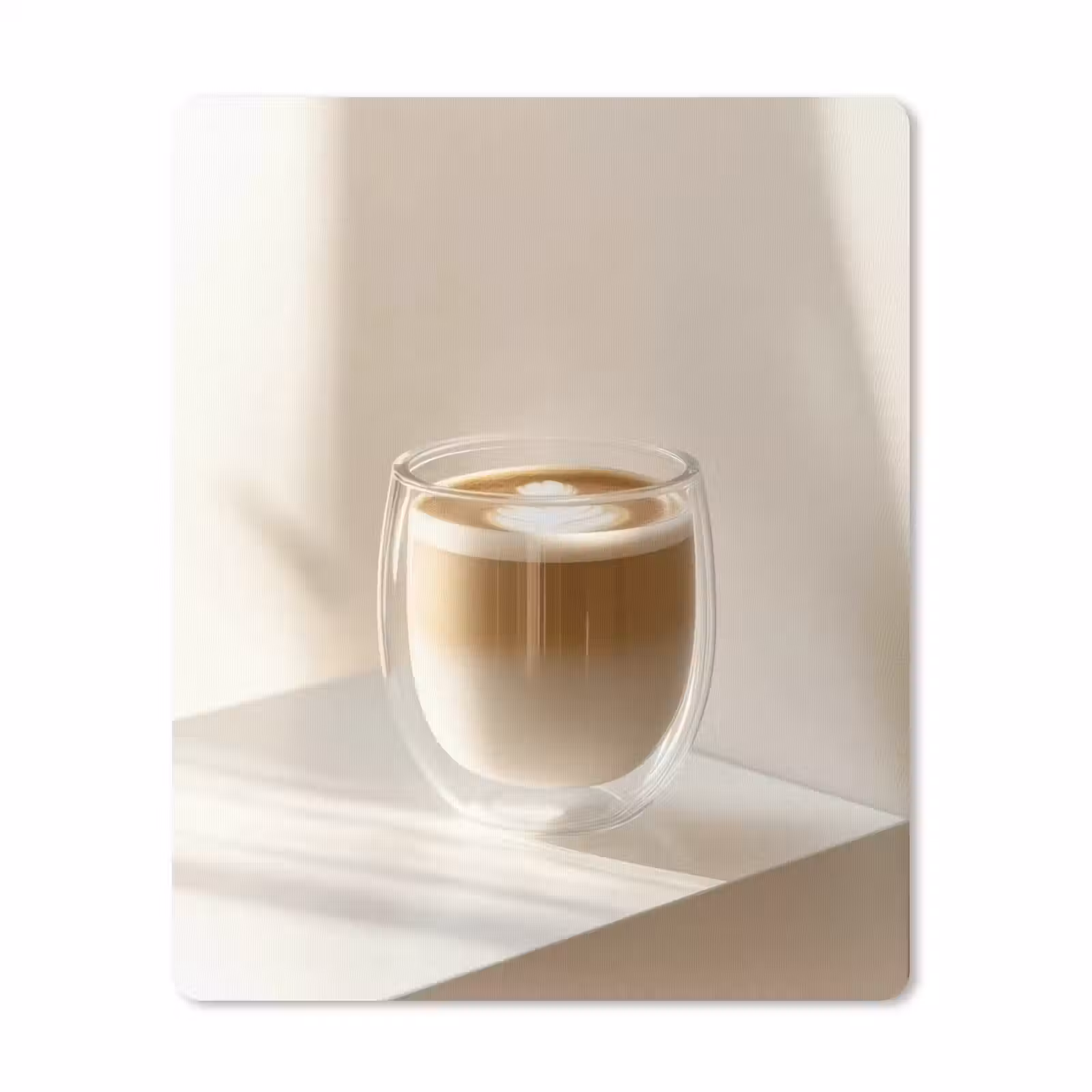 Muismat - Mok - Latte - Minimalistisch - Schaduw — 1