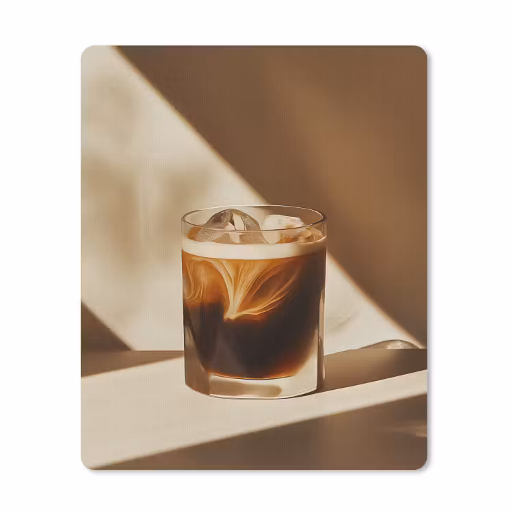 Muismat - Glas - Ijskoffie - Schaduw - Bruin — 1