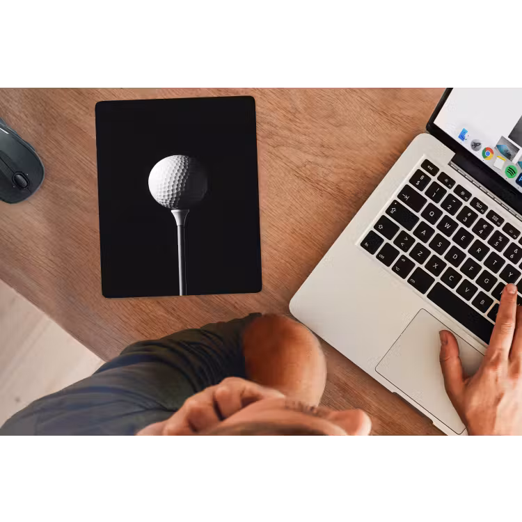 Muismat - Golfbal - Minimalistisch - Wit — 2