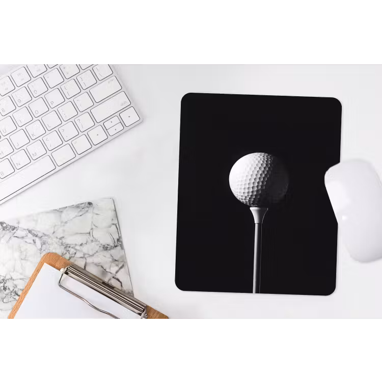 Muismat - Golfbal - Minimalistisch - Wit — 4
