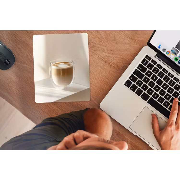 Muismat - Mok - Latte - Minimalistisch - Schaduw — 2
