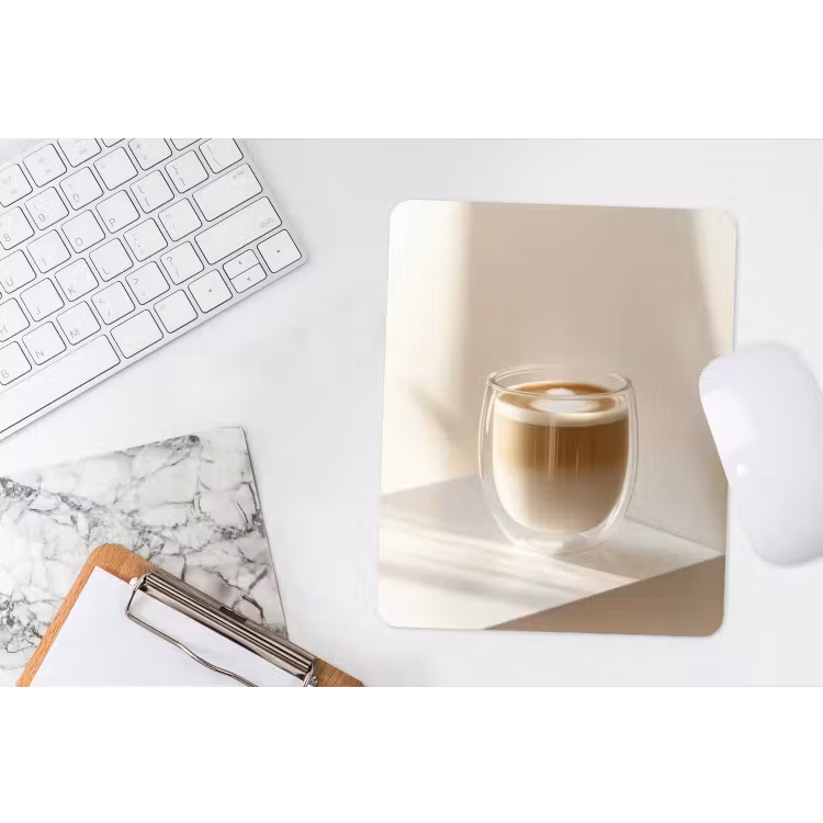Muismat - Mok - Latte - Minimalistisch - Schaduw — 4