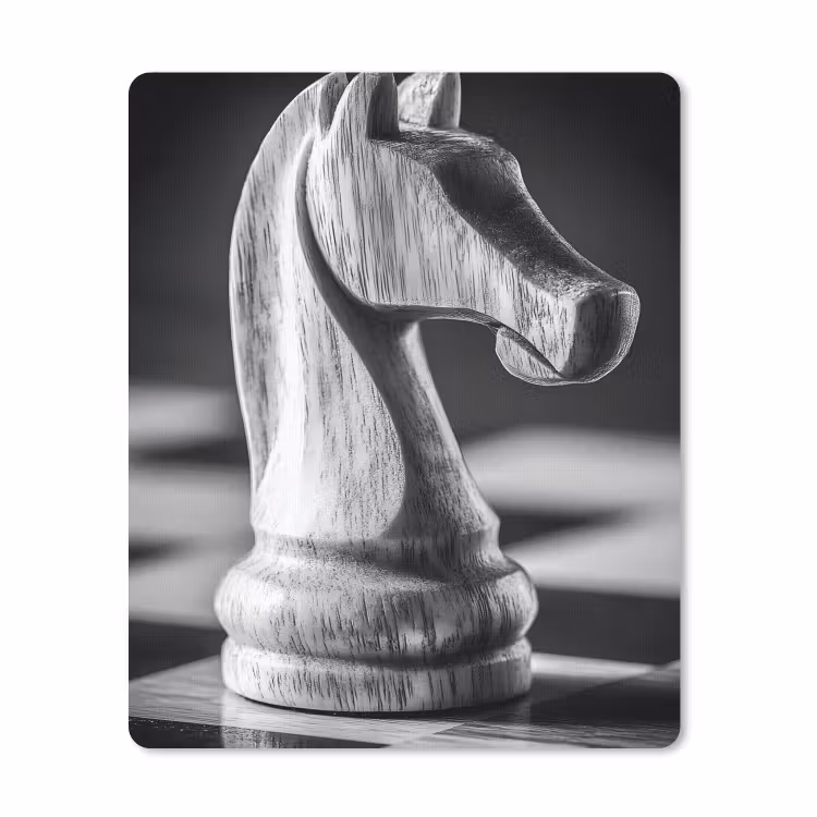 Muismat - Paard - Hout - Schaalbord - Zwart — 1