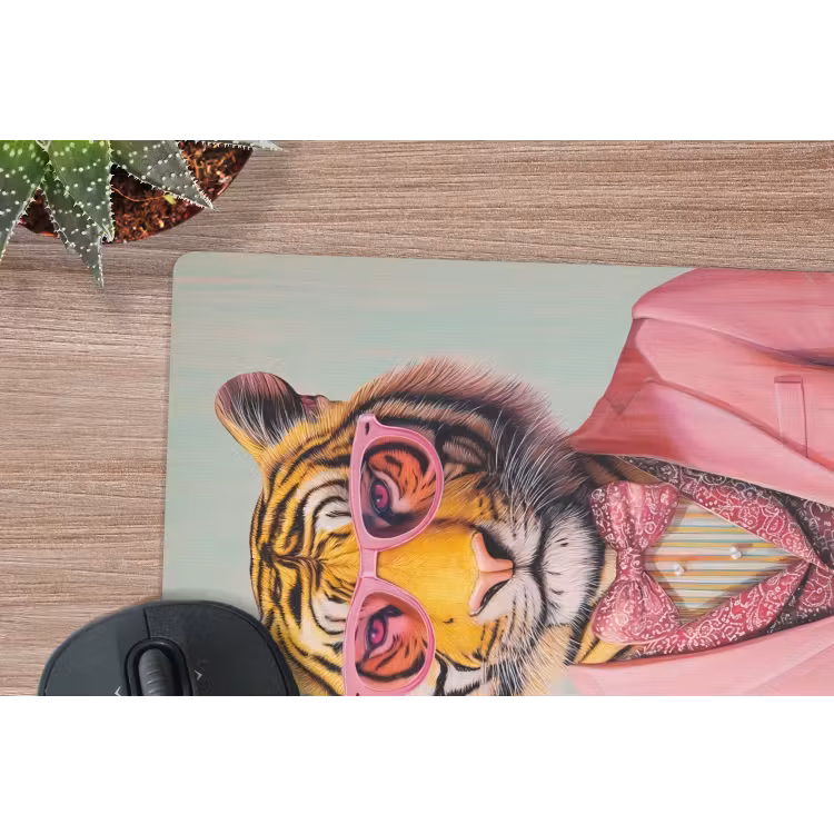 Muismat - Tijger - Strik - Jasje - Roze — 5