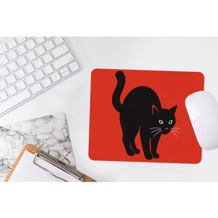 Muismat - Kat - Zwart - Staart — 2