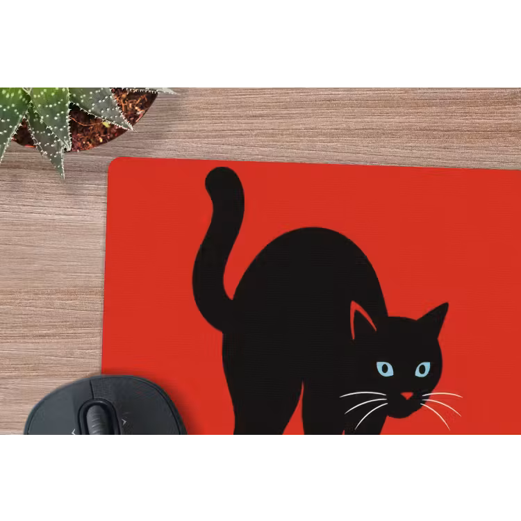 Muismat - Kat - Zwart - Staart — 4