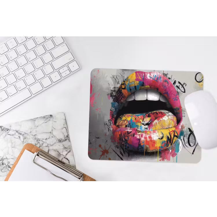 Muismat - Lippen - Graffiti - Expressief — 2