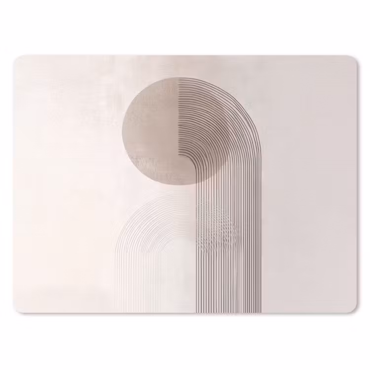 Muismat - Minimalistisch - Cirkel - Lichtgrijs — 1