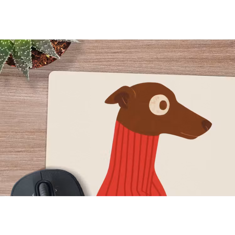 Muismat - Silhouet - Hond - Trui - Rood — 4