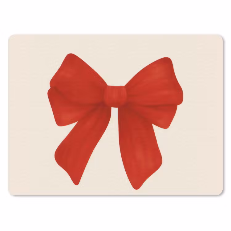 Muismat - Strik - Symmetrisch - Rood - Lint — 1