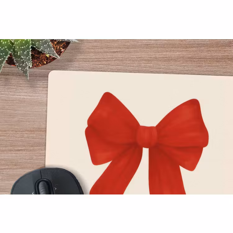 Muismat - Strik - Symmetrisch - Rood - Lint — 4