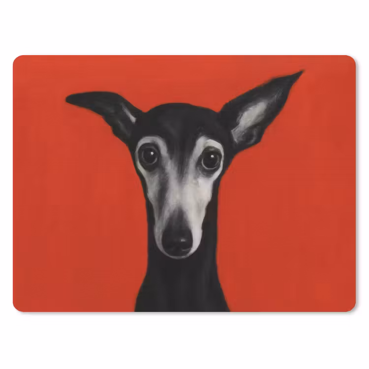 Muismat - Windhond - Minimalistisch - Rood — 1