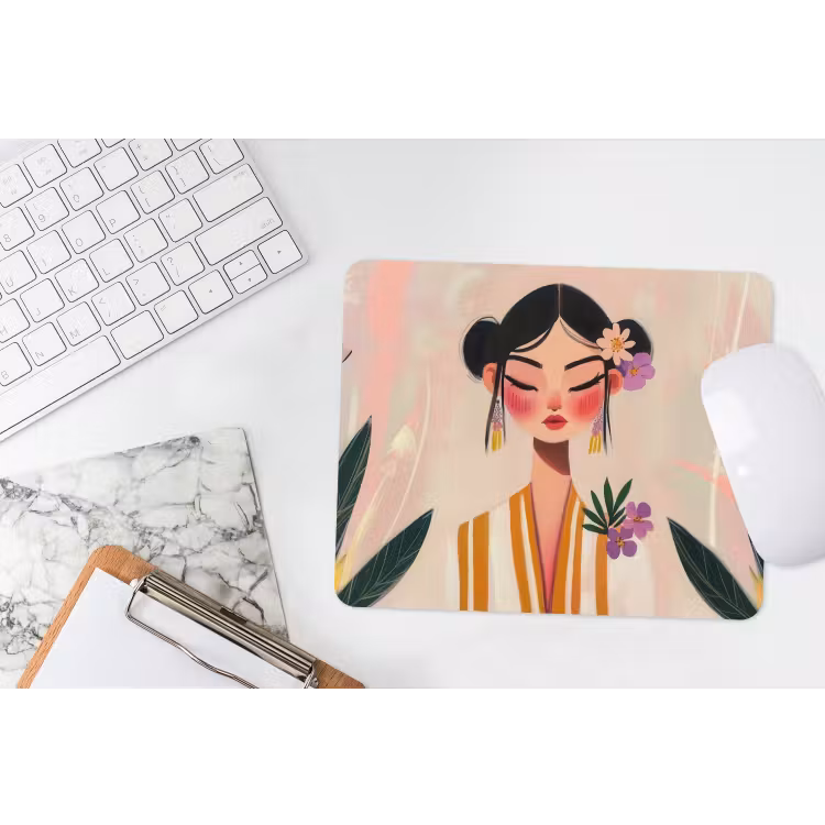 Muismat - Vrouw - Bloemen - Pastel — 2