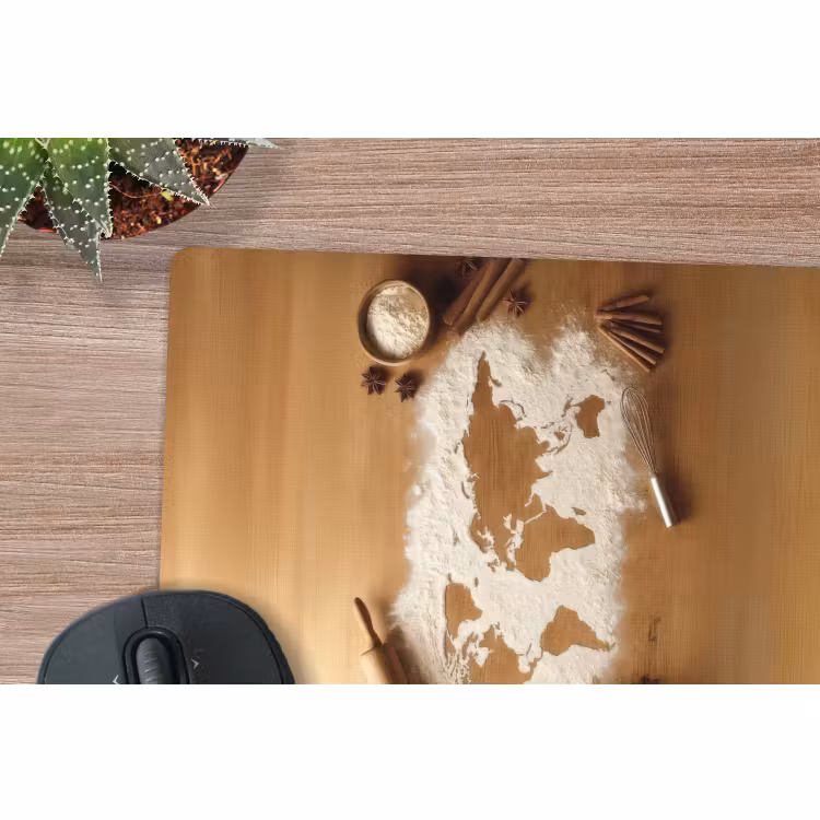 Muismat - Hout - Wereldkaart - Bakken - Keuken — 5