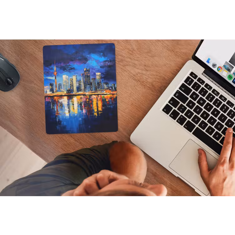 Muismat - Skyline Toronto - Modern - Stadslicht - Blauw — 2