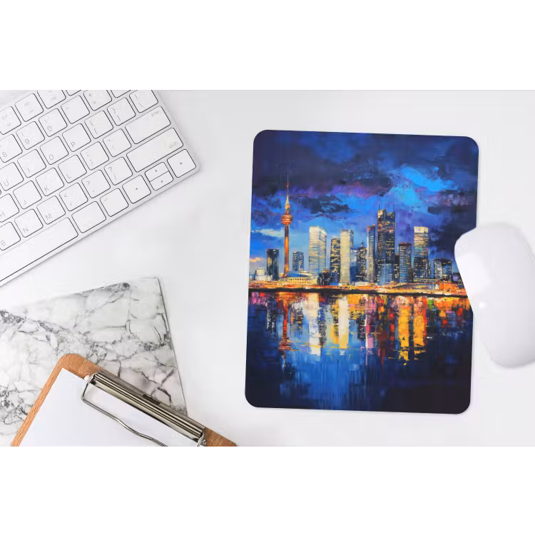 Muismat - Skyline Toronto - Modern - Stadslicht - Blauw — 4