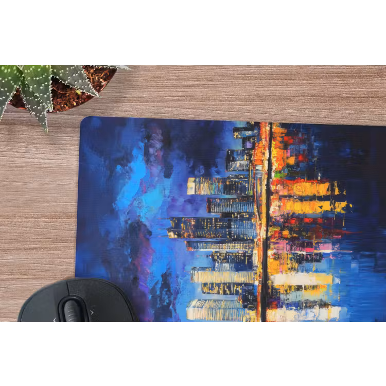 Muismat - Skyline Toronto - Modern - Stadslicht - Blauw — 5