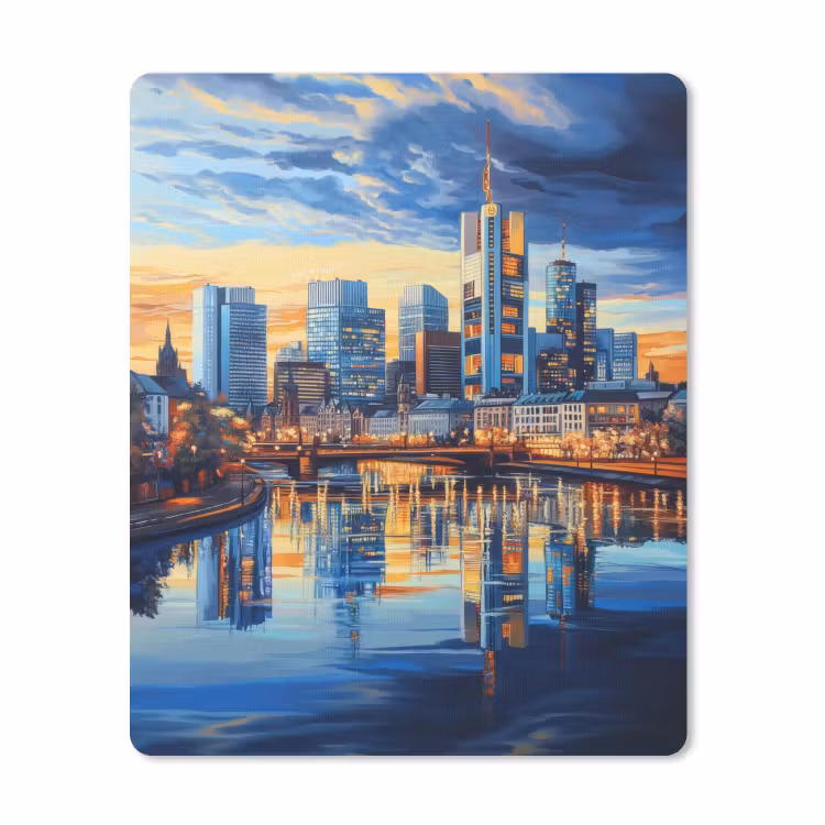 Muismat - Zonsondergang Frankfurt - Stad - Skyline - Water — 1