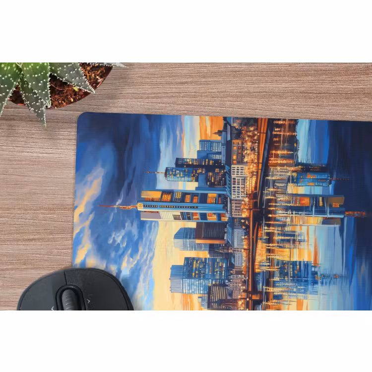 Muismat - Zonsondergang Frankfurt - Stad - Skyline - Water — 5