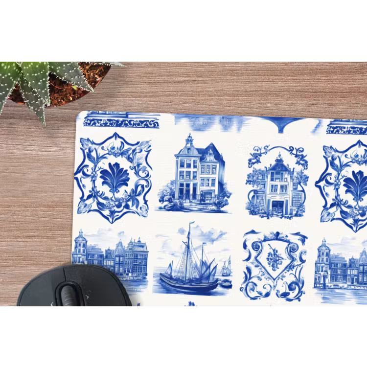 Muismat - Huizen - Schepen - Blauw — 4