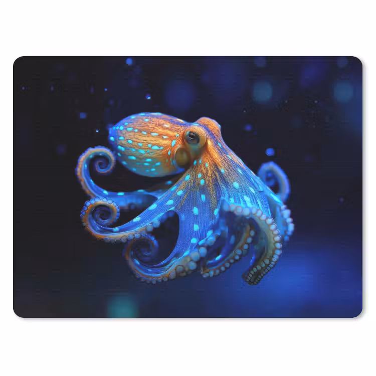 Muismat - Octopus - Stippen - Blauw - Zee — 1