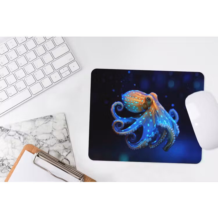 Muismat - Octopus - Stippen - Blauw - Zee — 2