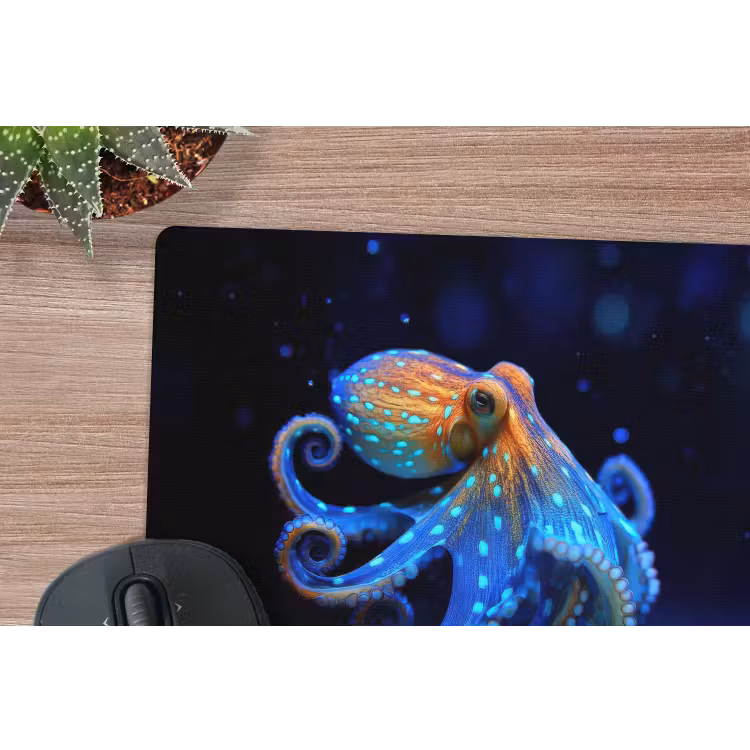Muismat - Octopus - Stippen - Blauw - Zee — 4