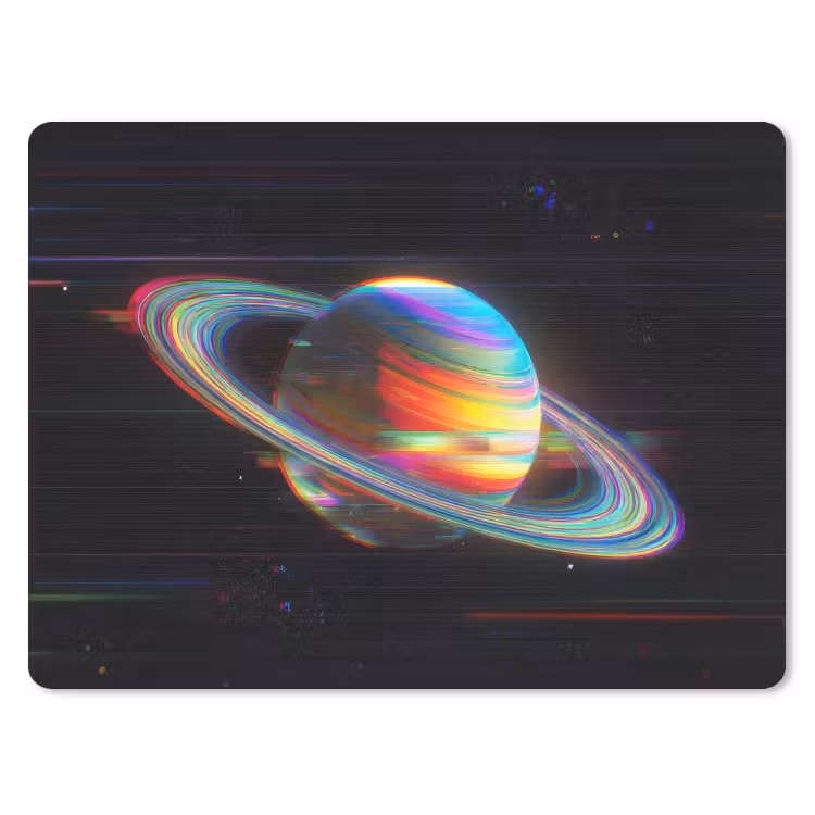 Muismat - Planeet - Cirkel - Kleurrijk — 1